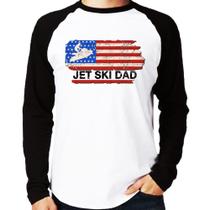 Camiseta Raglan Jet Ski Dad Manga Longa - Foca na Moda