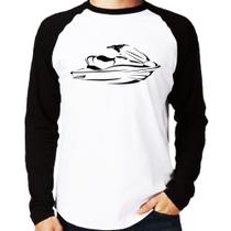Camiseta Raglan Jet Ski Manga Longa - Foca na Moda Camiseta Raglan Jet Ski Manga Longa - Foca na Moda