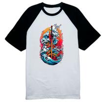 Camiseta Raglan Ka tana colorful japao artwork