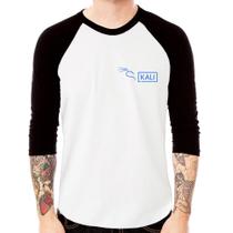 Camiseta Raglan Kali Linux Manga 3/4 - Foca na Moda