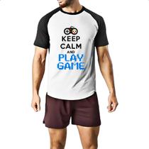 Camiseta Raglan Keep Calm and Play Game