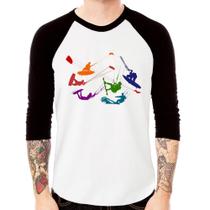 Camiseta Raglan Kite Surf Freestyle Manga 3/4 - Foca na Moda