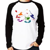 Camiseta Raglan Kite Surf Freestyle Manga Longa - Foca na Moda Camiseta Raglan Kite Surf Freestyle Manga Longa - Foca na Moda