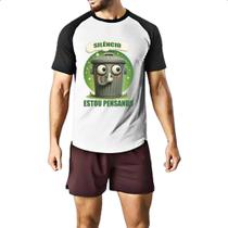 Camiseta Raglan Lata de Lixo pensando