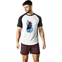 Camiseta Raglan Leao Marinho boemia