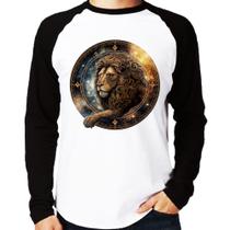 Camiseta Raglan Leão Sígno Manga Longa - Foca na Moda