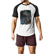 Camiseta Raglan Lendas do Mar Kraken 04 Camiseta Raglan Lendas do Mar Kraken 04