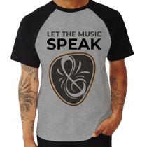 Camiseta Raglan Let the music speak - Foca na Moda