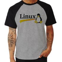 Camiseta Raglan Linux - Foca na Moda