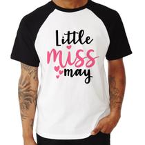 Camiseta Raglan Little miss may - Foca na Moda