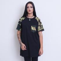 Camiseta Raglan Longline C/ Bolso