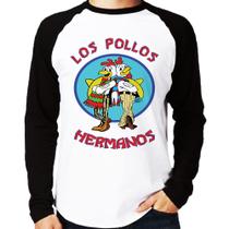 Camiseta Raglan Los Pollos Hermanos Manga Longa - Foca na Moda