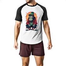 Camiseta Raglan Macaco Gang Street Camiseta Raglan Macaco Gang Street