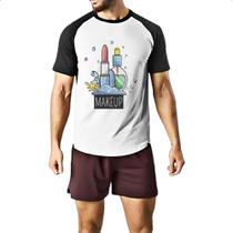 Camiseta Raglan Makeup batom Camiseta Raglan Makeup batom