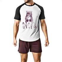 Camiseta Raglan Makeup Diva e seus pinceis Camiseta Raglan Makeup Diva e seus pinceis