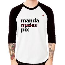 Camiseta Raglan Manda PIX Manga 3/4 - Foca na Moda Camiseta Raglan Manda PIX Manga 3/4 - Foca na Moda