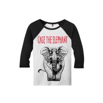 Camiseta Raglan Manga 3/4 Feminina Cage The Elephant