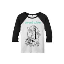 Camiseta Raglan Manga 3/4 Feminina City And Colour Folk