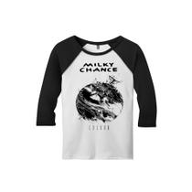 Camiseta Raglan Manga 3/4 Feminina Milky Chance Cocoon