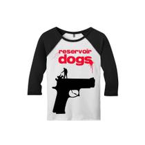 Camiseta Raglan Manga 3/4 Feminina Reservoir Dogs Tarantino Camiseta Raglan Manga 3/4 Feminina Reservoir Dogs Tarantino