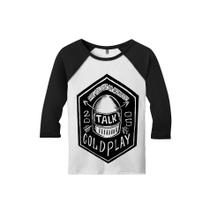 Camiseta Raglan Manga 3/4 Masculina Coldplay Camiseta Raglan Manga 3/4 Masculina Coldplay