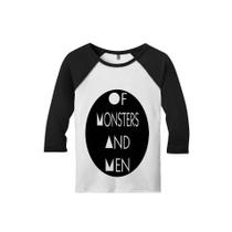 Camiseta Raglan Manga 3/4 Masculina Of Monsters And Men Indie