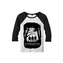 Camiseta Raglan Manga 3/4 Masculina Supernatural Série