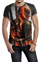 Camiseta Raglan Masculina Deadpool Mercenário Ref:23