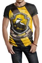 Camiseta Raglan Masculina Harry Potter Lufa-ufa Ref:108 Camiseta Raglan Masculina Harry Potter Lufa-ufa Ref:108