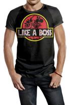 Camiseta Raglan Masculina Like A Boss Mario Bowser Ref:711