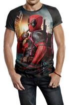Camiseta Raglan Masculina Mercenário Deadpool Sexi Ref:426