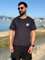 Camiseta Raglan Masculina Preta para Treino Confortável