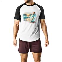 Camiseta Raglan Mensagem na garrada travel art