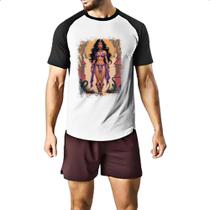 Camiseta Raglan Mereteseguer deusa das serpentes Camiseta Raglan Mereteseguer deusa das serpentes
