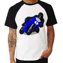 Camiseta Raglan Moto Corrida - Foca na Moda