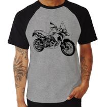 Camiseta Raglan Moto F 800 GS Traços - Foca na Moda Camiseta Raglan Moto F 800 GS Traços - Foca na Moda