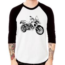 Camiseta Raglan Moto F 800 GS Traços Manga 3/4 - Foca na Moda Camiseta Raglan Moto F 800 GS Traços Manga 3/4 - Foca na Moda