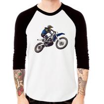 Camiseta Raglan Motocross Manobra Freestyle Manga 3/4 - Foca na Moda