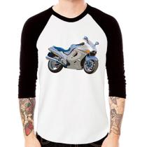 Camiseta Raglan Motorcycle Manga 3/4 - Foca na Moda