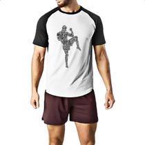 Camiseta Raglan Muay Thai Palavras Camiseta Raglan Muay Thai Palavras