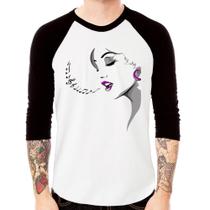 Camiseta Raglan Mulher Cantando Manga 3/4 - Foca na Moda