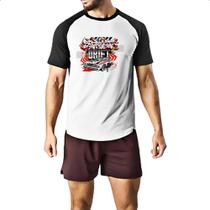 Camiseta Raglan Muscle Car Street Drift Camiseta Raglan Muscle Car Street Drift