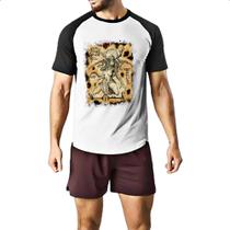 Camiseta Raglan Necronomicon Fragmento Deusa Hiperboria