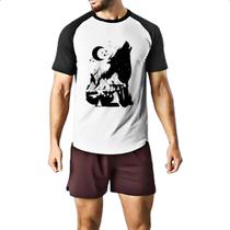 Camiseta Raglan Night Wolf