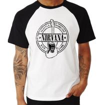 Camiseta Raglan Nirvana Kurt Cobain Coleção Rock 3