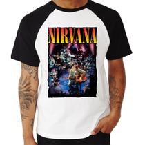 Camiseta Raglan Nirvana Kurt Cobain Coleção Rock 9