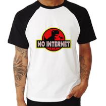Camiseta Raglan No internet - Foca na Moda