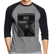Camiseta Raglan NÓ! Manga 3/4 - Foca na Moda