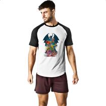 Camiseta Raglan Nostalgia caverna do dragao Camiseta Raglan Nostalgia caverna do dragao