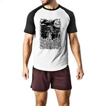 Camiseta Raglan O Espantalho Black White Arte